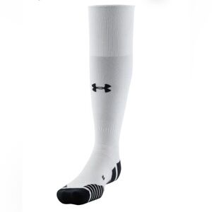 Under Armour Adult Soccer Over-The-Calf Socks, 1-Pair, White/Black/Black, Medium